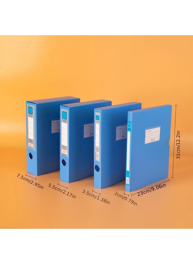 Green A4 Plastic File Folders 10 Pack Large Capacity Durable Document Organizers With Label Holders - Image 2